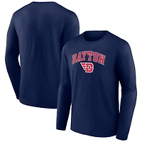 Men's Navy Dayton Flyers Campus Long Sleeve T-Shirt