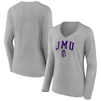 Women's James Madison Dukes Campus Long Sleeve V-Neck T-Shirt