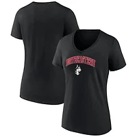 Women's Black Northeastern Huskies Campus V-Neck T-Shirt