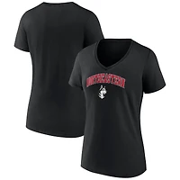 Women's Black Northeastern Huskies Campus V-Neck T-Shirt