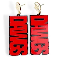 Brianna Cannon Georgia Bulldogs Large Word Earrings