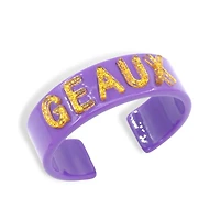 Brianna Cannon LSU Tigers Wordmark Cuff Bracelet