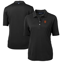 Women's Cutter & Buck  Black San Francisco Giants DryTec Virtue Eco Pique Recycled Polo