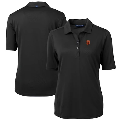 Women's Cutter & Buck  Black San Francisco Giants DryTec Virtue Eco Pique Recycled Polo
