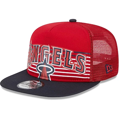 Men's New Era Red Los Angeles Angels Speed Golfer Trucker Snapback Hat