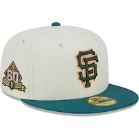 Men's New Era Cream San Francisco Giants Chrome 59FIFTY Fitted Hat