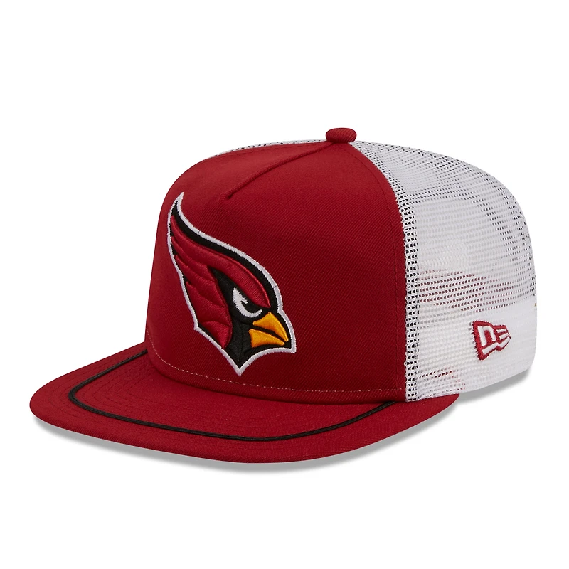 Men's New Era Cardinal/White Arizona Cardinals Original Classic Golfer Adjustable Hat