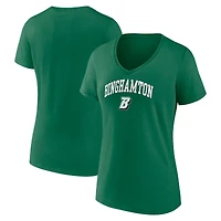 Women's Green Binghamton Bearcats Campus V-Neck T-Shirt