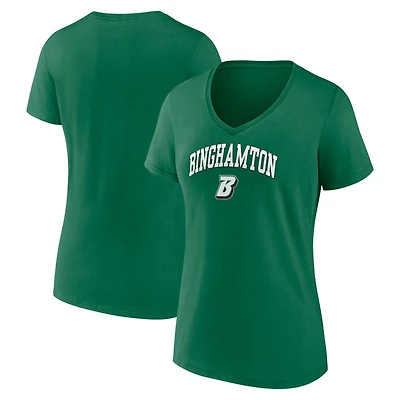 Women's Green Binghamton Bearcats Campus V-Neck T-Shirt