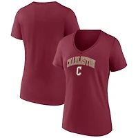 Women's Maroon Charleston Cougars Campus V-Neck T-Shirt