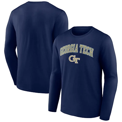 Men's Navy Georgia Tech Yellow Jackets Campus Long Sleeve T-Shirt