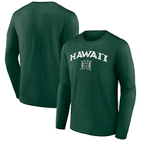 Men's Green Hawaii Warriors Campus Long Sleeve T-Shirt