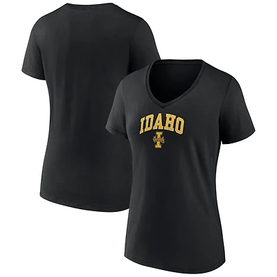 Women's Black Idaho Vandals Campus V-Neck T-Shirt