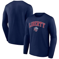 Men's Navy Liberty Flames Campus Long Sleeve T-Shirt