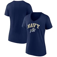 Women's Navy Navy Midshipmen Campus V-Neck T-Shirt