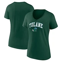 Women's Green Tulane Green Wave Campus V-Neck T-Shirt