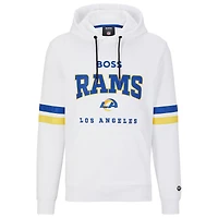 Men's BOSS X NFL  White/Royal Los Angeles Rams Touchdown Pullover Hoodie