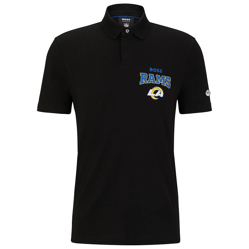 Men's BOSS X NFL  Black/Royal Los Angeles Rams Punter Polo