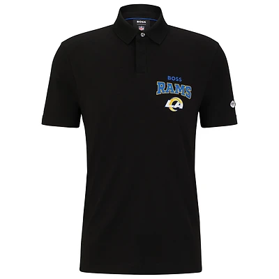 Men's BOSS X NFL  Black/Royal Los Angeles Rams Punter Polo