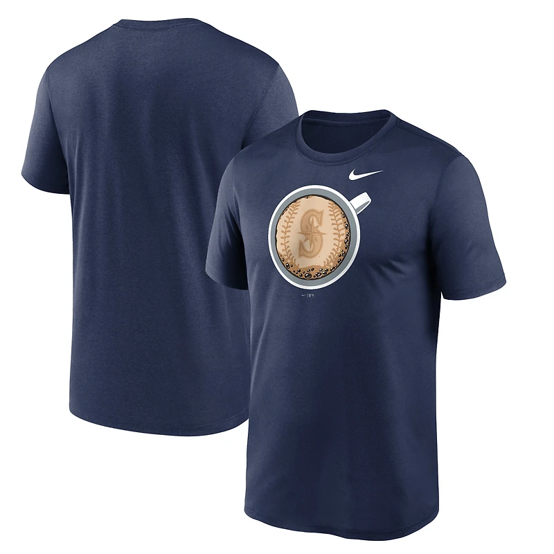 Men's Nike  Navy Seattle Mariners Coffee Hometown Legend Performance T-Shirt