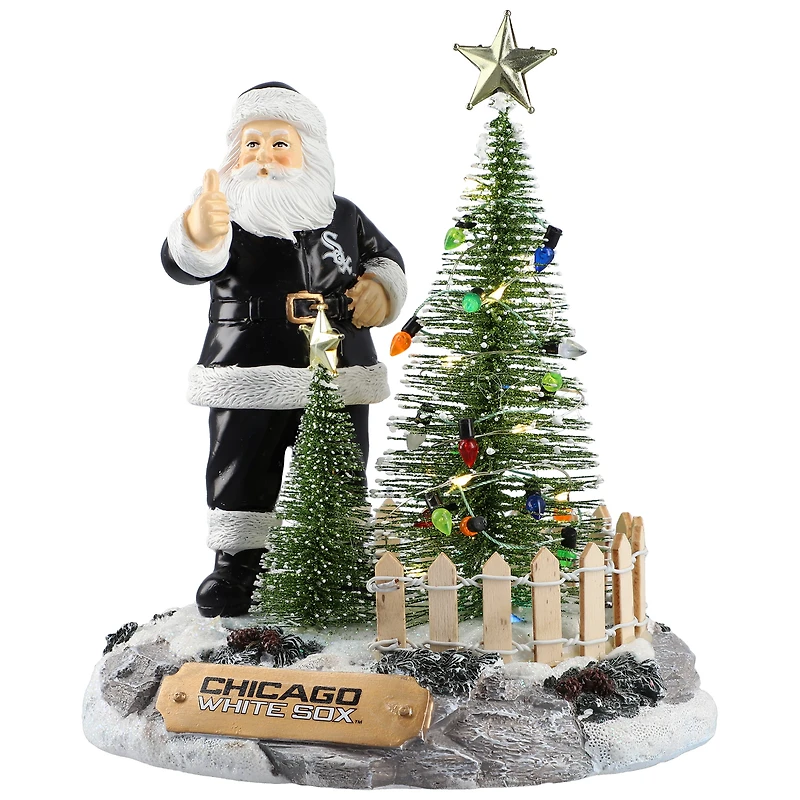 The Memory Company Chicago White Sox Santa Figurine with LED Tree