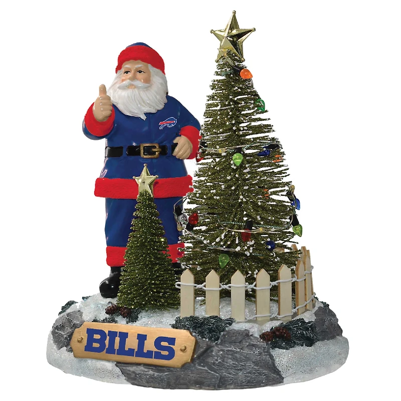 The Memory Company Buffalo Bills Santa Figurine with LED Tree