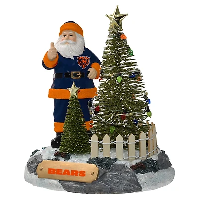 The Memory Company Chicago Bears Santa Figurine with LED Tree