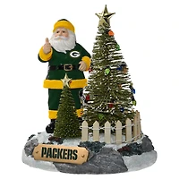 The Memory Company Green Bay Packers Santa Figurine with LED Tree