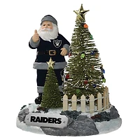 The Memory Company Las Vegas Raiders Santa Figurine with LED Tree