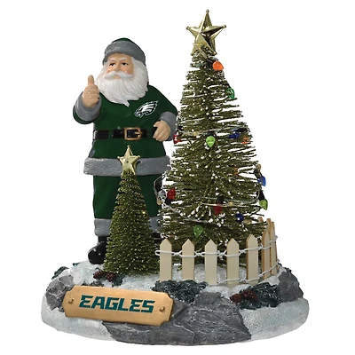 The Memory Company Philadelphia Eagles Santa Figurine with LED Tree