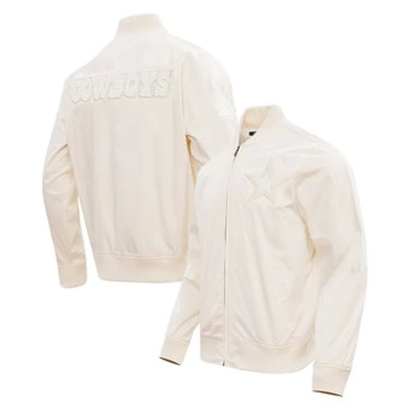 Men's Pro Standard Cream Dallas Cowboys Neutral Full-Zip Jacket