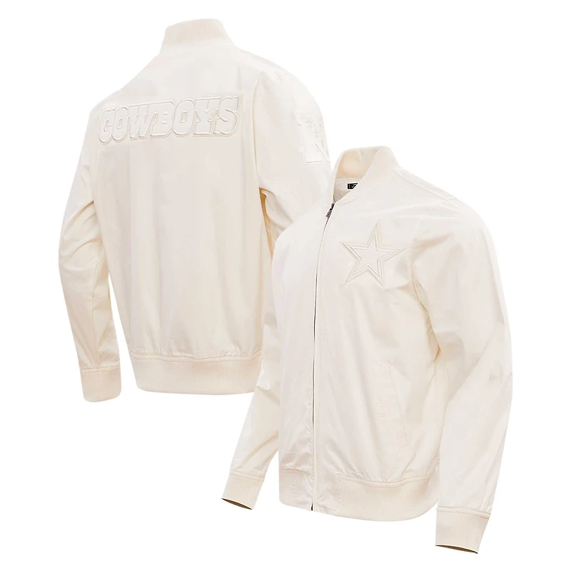 Men's Pro Standard Cream Dallas Cowboys Neutral Full-Zip Jacket