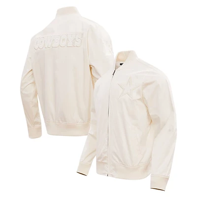 Men's Pro Standard Cream Dallas Cowboys Neutral Full-Zip Jacket