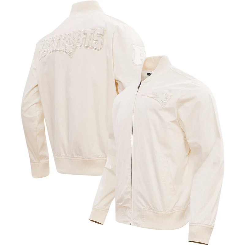 Men's Pro Standard Cream New England Patriots Neutral Full-Zip Jacket
