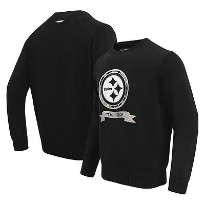 Men's Pro Standard Black Pittsburgh Steelers Prep Knit Sweater