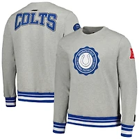 Men's Pro Standard Heather Gray Indianapolis Colts Crest Emblem Pullover Sweatshirt