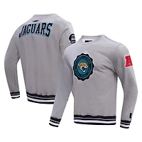 Men's Pro Standard Heather Gray Jacksonville Jaguars Crest Emblem Pullover Sweatshirt