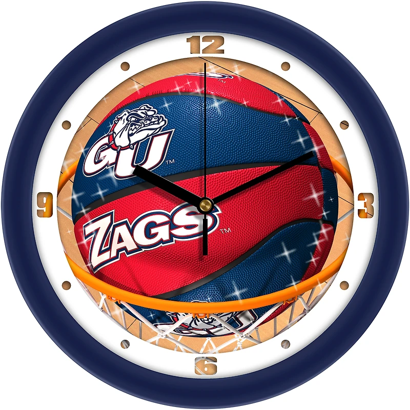 Gonzaga Bulldogs 11.5" Suntime Slam Dunk Wall Clock