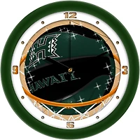 Hawaii Warriors 11.5" Suntime Slam Dunk Wall Clock