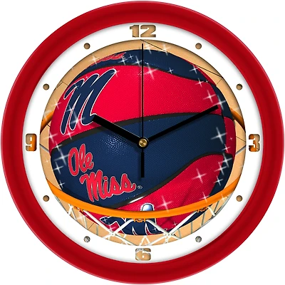 Ole Miss Rebels 11.5" Suntime Slam Dunk Wall Clock