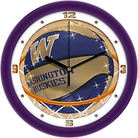 Washington Huskies 11.5" Suntime Slam Dunk Wall Clock
