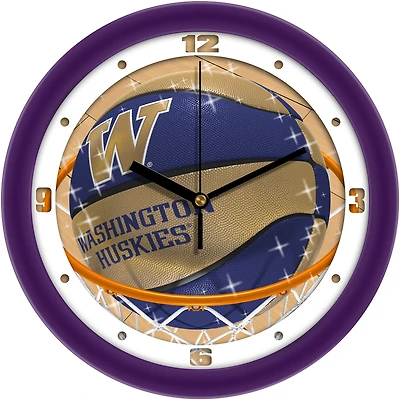 Washington Huskies 11.5" Suntime Slam Dunk Wall Clock