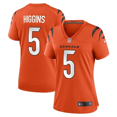 Women's Nike Tee Higgins Orange Cincinnati Bengals Alternate Game Jersey
