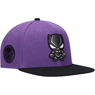 Youth Purple Black Panther  Character Snapback Hat
