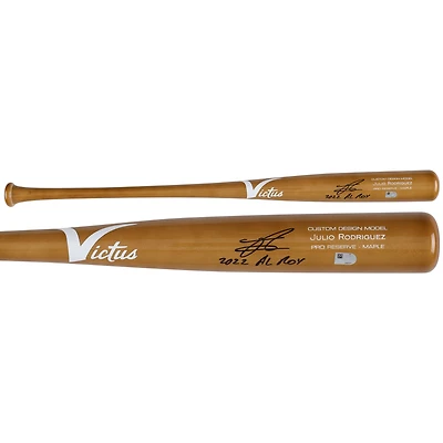 Julio Rodriguez Seattle Mariners Autographed Victus Game Model Bat with "22 AL ROY" Inscription