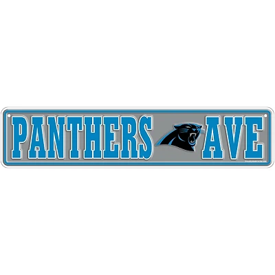 Carolina Panthers 4" x 18" Team Boulevard Metal Sign
