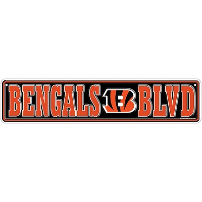 Cincinnati Bengals 4" x 18" Team Boulevard Metal Sign