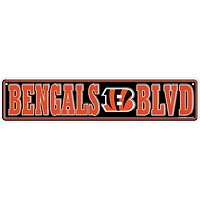 Cincinnati Bengals 4" x 18" Team Boulevard Metal Sign