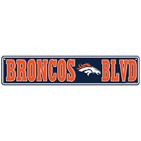 Denver Broncos 4" x 18" Team Boulevard Metal Sign