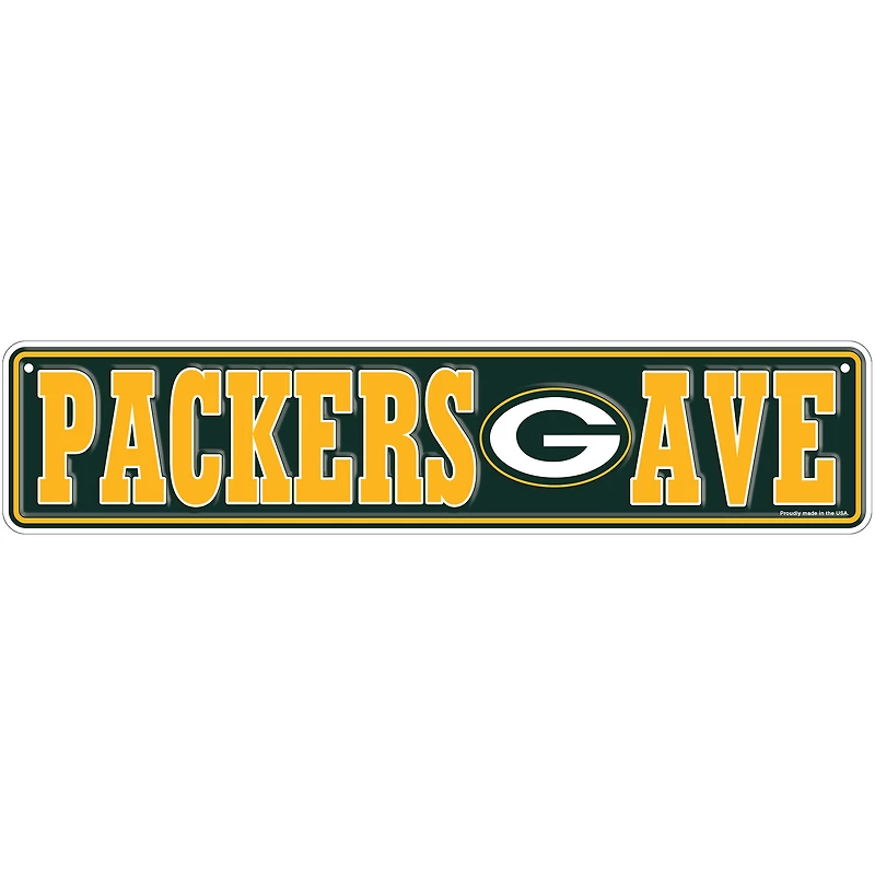 Green Bay Packers 4" x 18" Team Boulevard Metal Sign